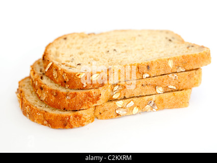 Pane. Tre fette. Foto Stock