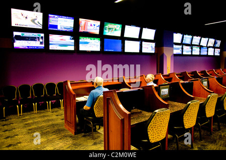 Daytona Beach Kennel Club offre il Greyhound Racing azione e una sala da poker, il tutto in un ambiente lussuoso in Daytona Beach, FL Foto Stock