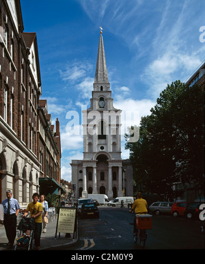 La Chiesa di Cristo, Spitalfields, London, 1715 - 1729. Esterno. Foto Stock