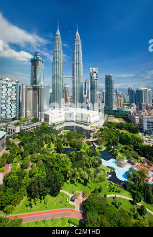 Le Torri Petronas, Kuala Lumpur Foto Stock