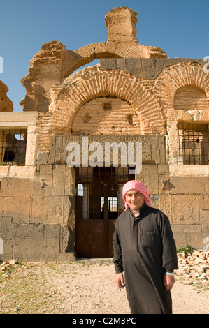 Qasr ibn Wardan Siria chiesa bizantina e palazzo Siriana Orientale Medio Oriente Foto Stock
