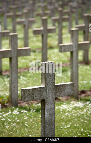 Il cimitero militare di l'ossario Douaumont, Verdun, Francia Foto Stock