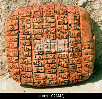 Nuova copia compressa Ebla Siria Aleppo 3000 BC - 1650 BC 20.000 tavolette cuneiformi trovato ci lingua semitica Akkadico correlati Foto Stock