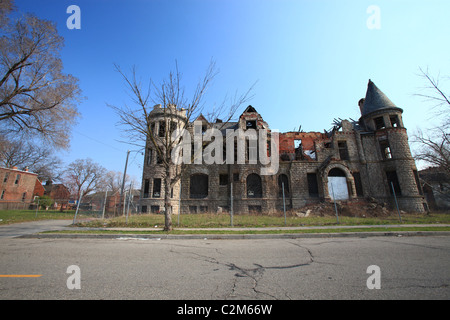 James Scott mansion Detroit creepy case abbandonate 2011 Foto Stock