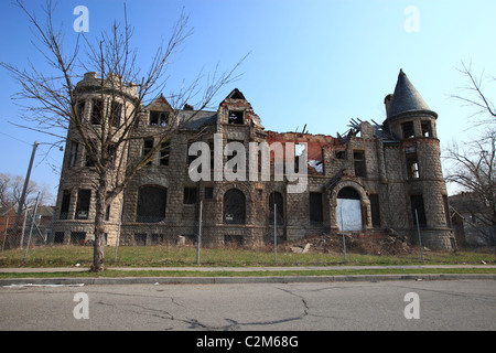 James Scott mansion Detroit creepy case abbandonate 2011 Foto Stock