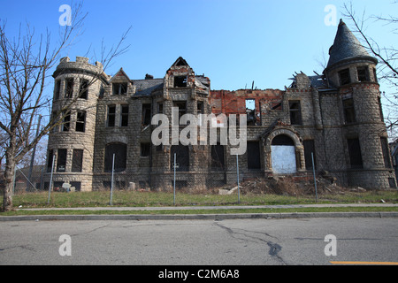 James Scott mansion Detroit creepy case abbandonate 2011 Foto Stock