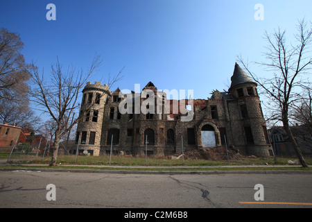 James Scott mansion Detroit creepy case abbandonate 2011 Foto Stock