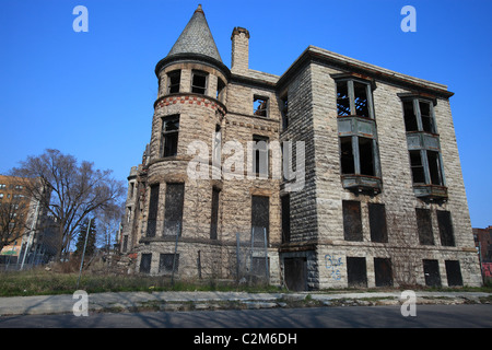 James Scott mansion Detroit creepy case abbandonate 2011 Foto Stock