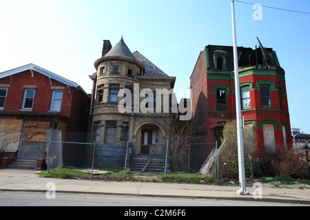 Detroit creepy case abbandonate 2011 Foto Stock