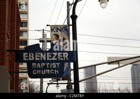 EBENEZER chiesa battista Martin Luther King Jr. Giorno Atlanta USA 17 Gennaio 2011 Foto Stock