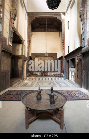 Casa Al-Suhaymi, Darb al Asfur, Cairo. 1648 -1796. Interno. Foto Stock