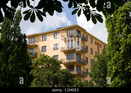 Alloggiamento funzionalista, Tessinparken, Gardet, Stoccolma. Foto Stock