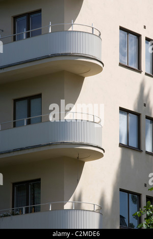 Alloggiamento funzionalista, Tessinparken, Gardet, Stoccolma. Foto Stock