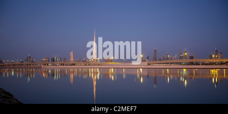 Il Burj Khalifa (Burj Dubai), Dubai Emirati Arabi Uniti. Foto Stock