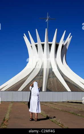 La Cattedrale di Brasilia. Foto Stock