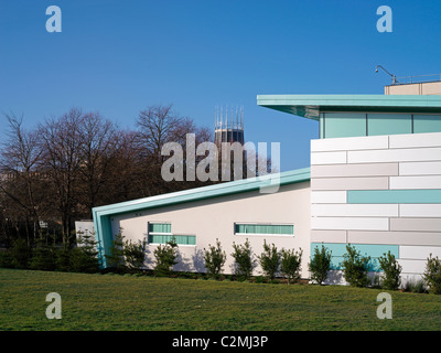 Università di Liverpool Nuova struttura NMR, Liverpool. Il nuovo impianto di NMR per la biologia strutturale è una struttura alberghiera centro Foto Stock