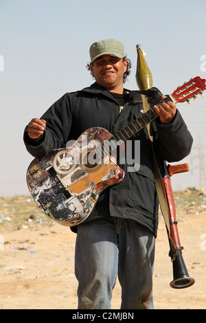 Un canto ribelle in Libia Foto Stock