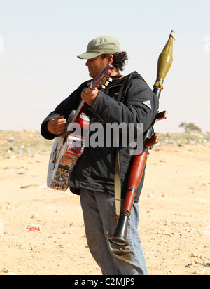 Un canto ribelle in Libia Foto Stock