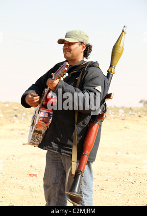 Un canto ribelle in Libia Foto Stock