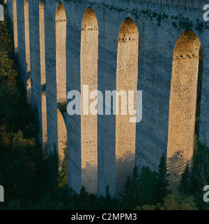 Ponte delle Torri, spoleto, Umbria Foto Stock