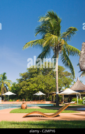 La piscina e il resort di Nosy Be, Madagascar Foto Stock