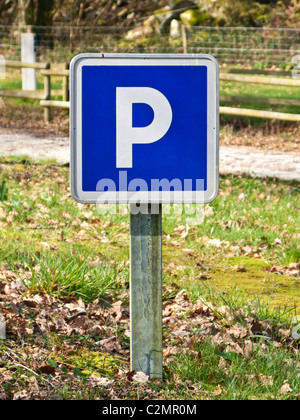 Simbolo di parcheggio per un'auto park Foto Stock