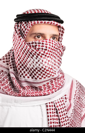 Ritratto di un giovane arabo che indossa un turbante Foto Stock