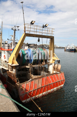 Barca da pesca di howth harbour sud Irlanda Foto Stock