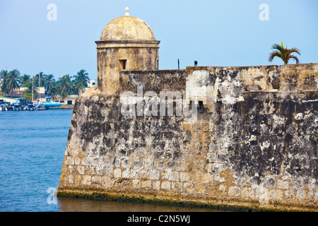 Le mura della città, Cartagena, Colombia Foto Stock