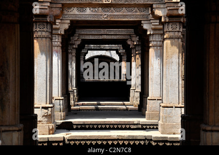 Stepwell ( Adalaj vav) in Gujarath, India Foto Stock