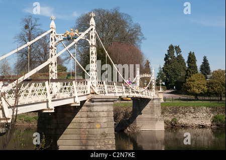 Victoria ponte sopra il fiume Wye in Hereford Foto Stock