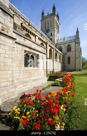 Selby Abbazia Abbazia medievale chiesa ed attuale parrocchia anglicana chiesa a Selby North Yorkshire R.U. Foto Stock