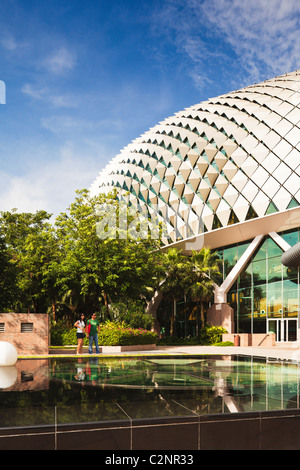 Teatri Esplanade sulla Baia Arts Centre di Singapore. Foto Stock