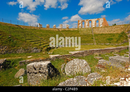 Gubbio. Teatro romano. Umbria. L'Italia. Europa Foto Stock