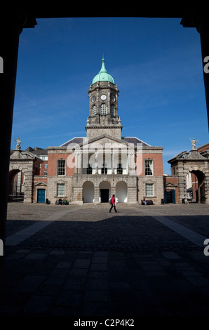 Il Bedford Tower e cortile frontale, il Castello di Dublino, Dublino, Irlanda Foto Stock