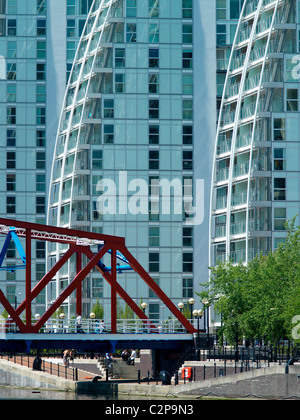 La NV edifici, appartamenti, Salford Quays, Manchester Foto Stock