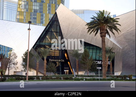 Esterno di cristalli complesso retail sulla Strip di Las Vegas, Nevada Foto Stock