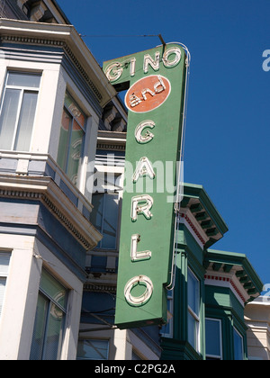 Gino e Carlo cocktail lounge Green Street North Beach San Francisco California USA Foto Stock