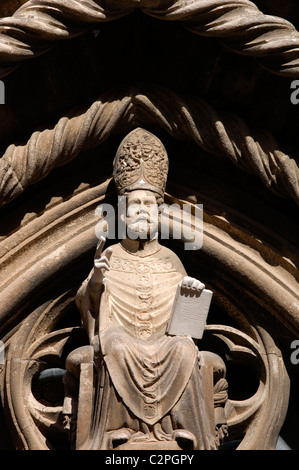 Pietra ornamentale, San Marco (St Marc's) Cattedrale, Korcula, costa dalmata Foto Stock