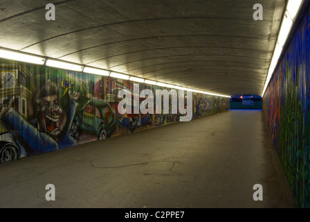 Sutton Subway Graffiti Foto Stock