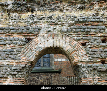 Jewry Wall e Leicester Ratae Corieltauvorum. Dettaglio dell'arch. Foto Stock
