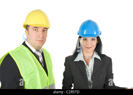 Ritratto di due giovani architetti di team o di ingegneri Foto Stock