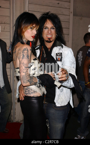 Kat Von D e Nikki Sixx Maxim's 2008 Hot 100 celebra la più bella del mondo le donne detenute presso Paramount Studios di Los Foto Stock