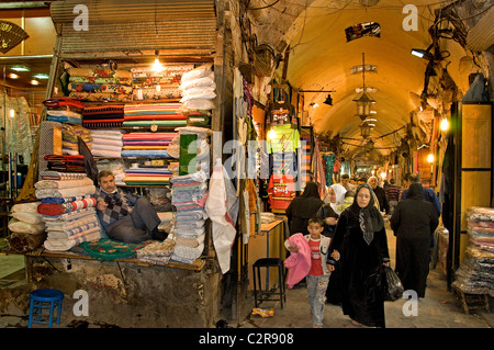 Aleppo Bazaar Souk Souq città mercato città Siria Syrian Medio Oriente Foto Stock