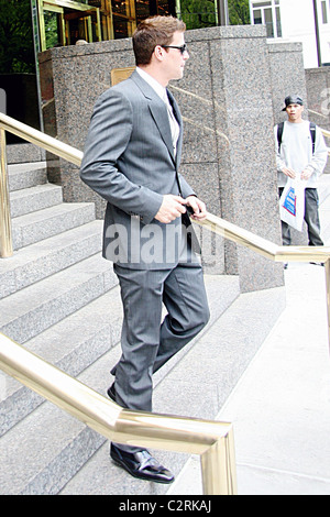 David Boreanaz "Ossa" star lasciando la sua Manhattan Hotel New York City, Stati Uniti d'America - 15.05.08 Ray Filmano / Foto Stock