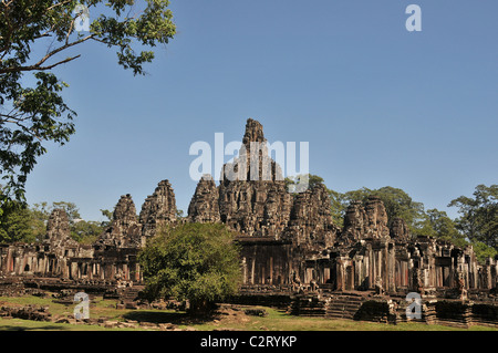 Angkor Tom, tempio Bayon, Siem Reap, Cambogia Foto Stock