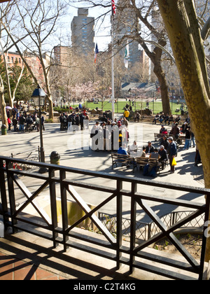 Columbus Park, Chinatown, NYC Foto Stock