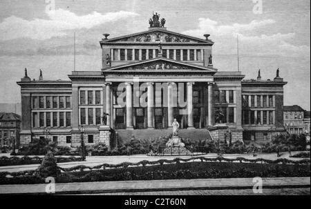 Schauspielhaus di Berlino, la Royal Concert Hall di Berlino, Germania, storico, illustrazione, circa 1886 Foto Stock