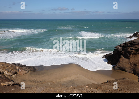 Lonely beach sull'isola delle Canarie Fuerteventura, Spagna Foto Stock