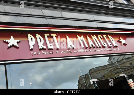 Pret a Manger café coffee shop caffeina pranzo brunch coffee break Foto Stock